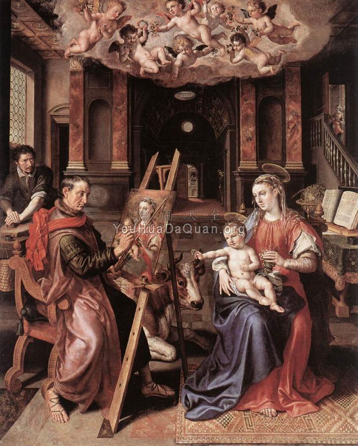 St Luke Painting the Virgin Mary - 马尔滕·德·沃斯